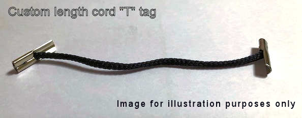 Cord ''T''-tag 100pcs